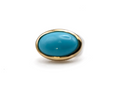 BVLA BEZEL OVAL- 14k Yellow Gold- TURQUOISE (16g)