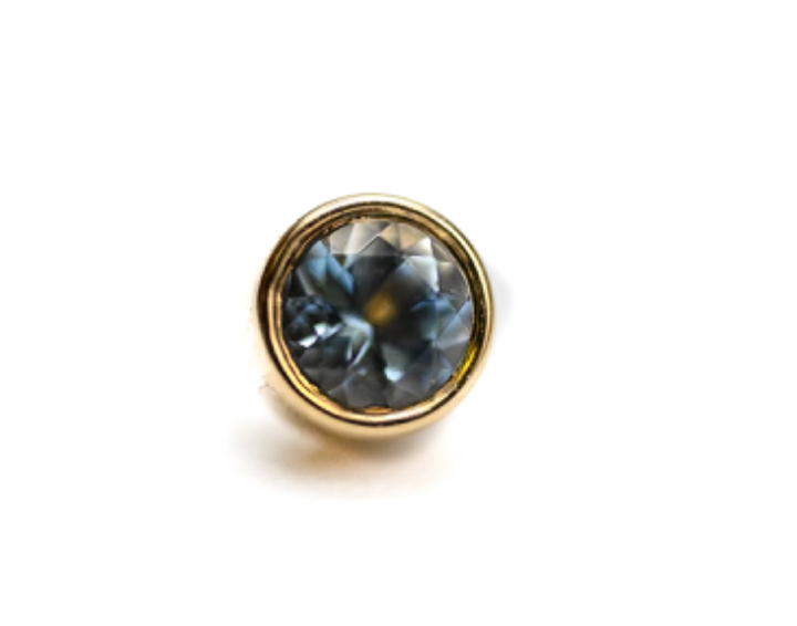 BVLA BEZEL ROUND -14k Yellow Gold- AQUAMARINE (16g)