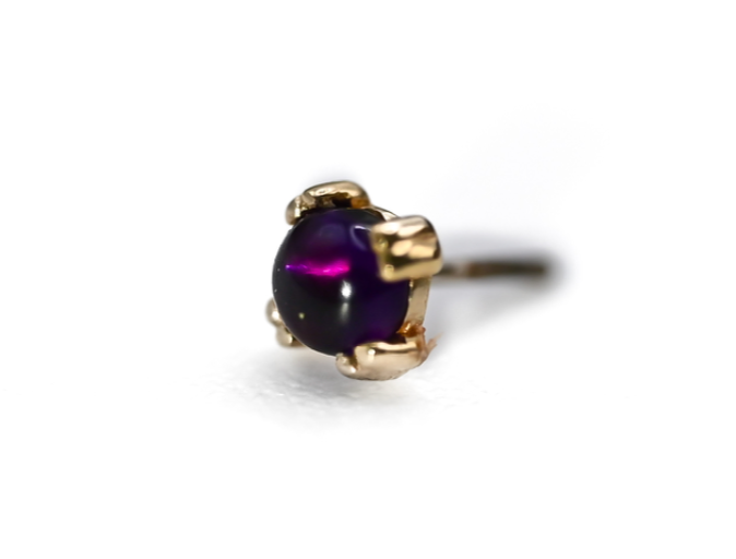 BVLA CAB PRONG -14k Yellow Gold- AMETHYST