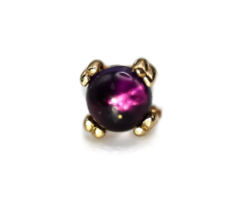 BVLA CAB PRONG -14k Yellow Gold- AMETHYST